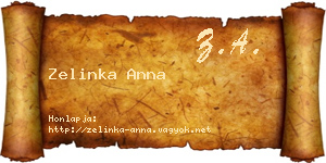 Zelinka Anna névjegykártya